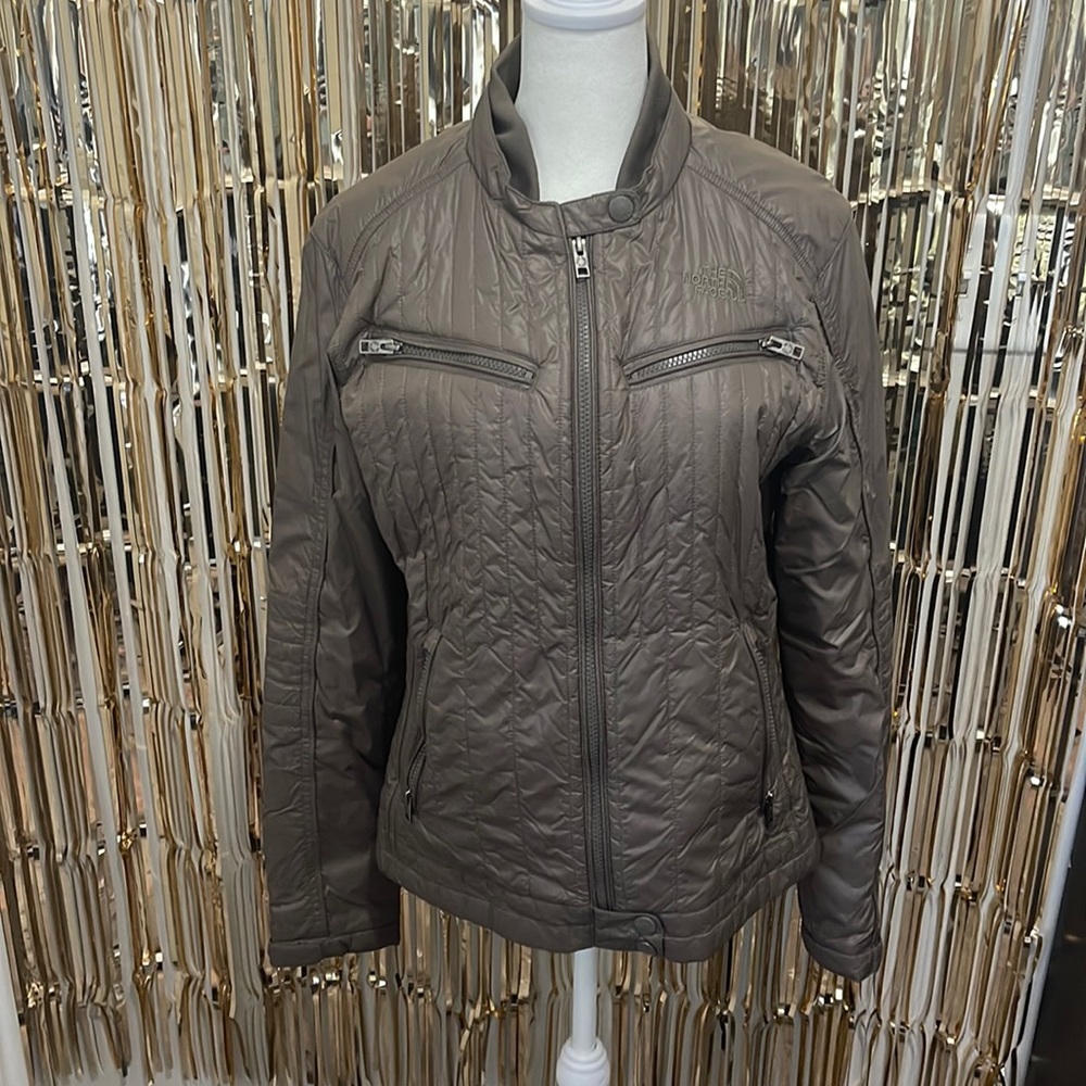 Brown bomber jacket TNF